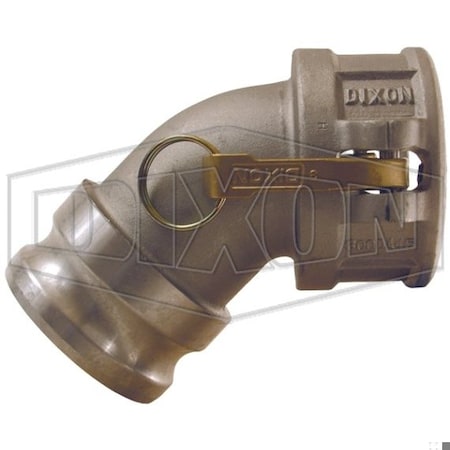 Dixon 45Deg Cam and Groove Elbow, 2 in, Male Adapter x Female Coupler, Aluminum, Domestic 200DA-45AL